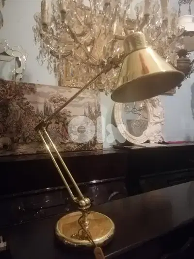 vintage copper desk lamp original italy