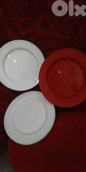 ١٢ صحن بلاستيك جداد ب ٢ دولار