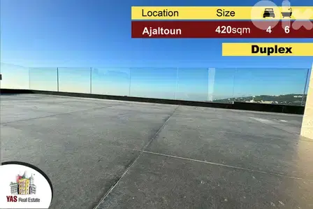 Ajaltoun 420m2 | Duplex | Impressive View | High-End | Unique Property