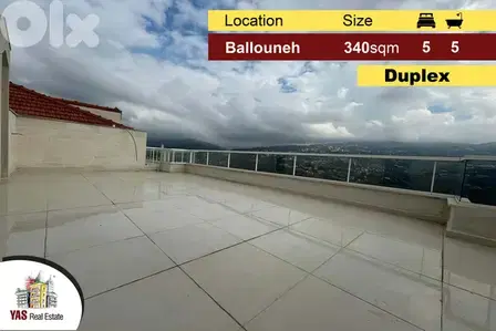 Ballouneh 340m2 | Duplex | Panoramic View | New | Luxurious | Catch |
