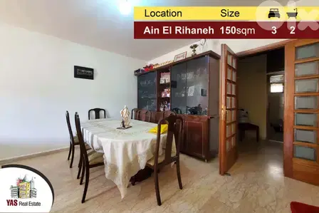 Ain El Rihaneh 150m2 | Well Maintained | Open View |