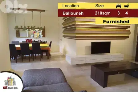 Ballouneh 210m2 | 180m2 Garden | Mint Condition | Furnished | View |