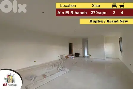 Ain El Rihaneh 270m2 | Duplex | Super Luxurious | Brand New | KS |