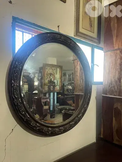 console solid wood teak ith mirror