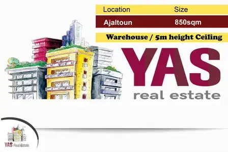 Ajaltoun 850m2 | Warehouse | Prime Location | Catch | MY |