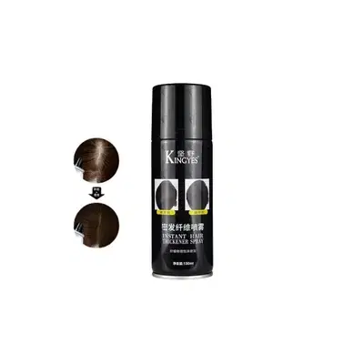 Kingyes Hair Thickener Spray for Fuller Black/Brown Hair