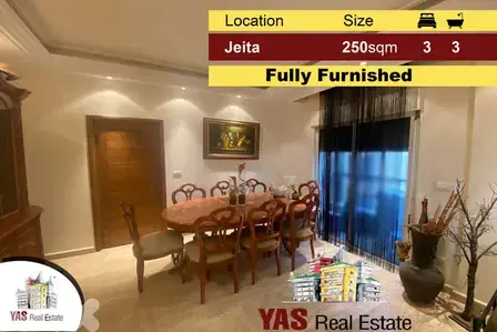 Jeita 250m2 |  Renovated | Mountain View | Furnished | EL |