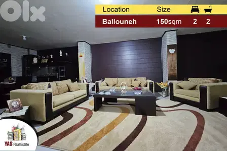 Ballouneh 150m2 | 30m2 Terrace | Open View | Well Maintained | TO |