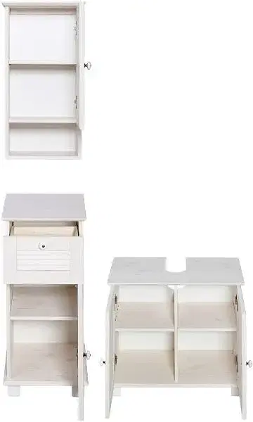 well time pine wood bath furniture. 3pc