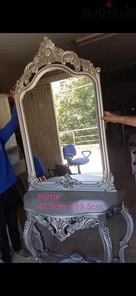 Console and mirror set