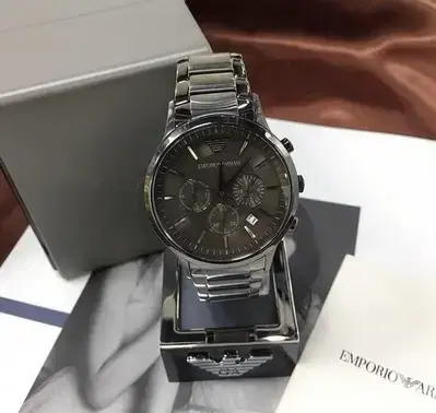 Original Emporio Armani Dark Grey Fancy watch for men