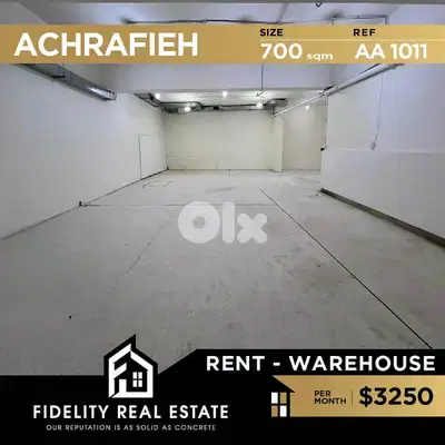 Warehouse for rent in Achrafieh AA1011
