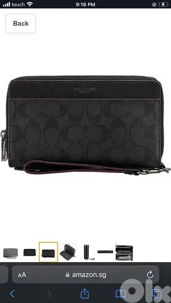 coach Double Zip In Signature Leather handbag