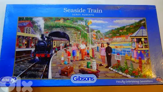 Gibsons Seaside train puzzle 636 pcs 68*32 cm