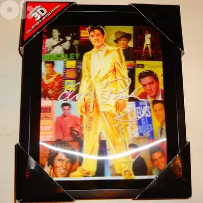 Elvis Presley 3d lenticular photo in black frame 24*29cm