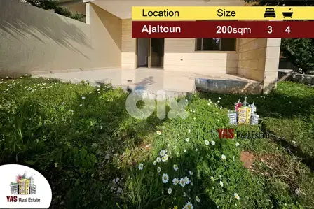 Ajaltoun 200m2 | 100m2 Garden | Mountain View | Prime Location | TO |