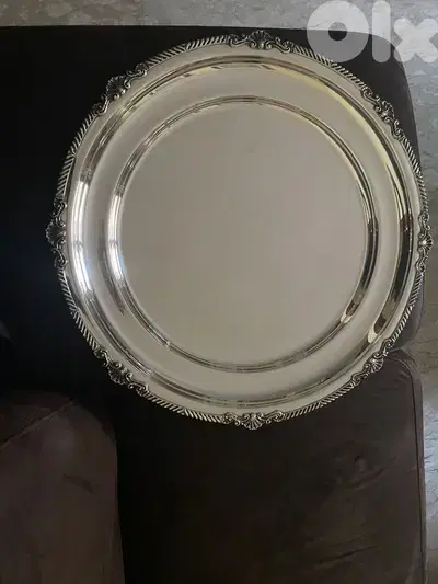Silver Round  tray ( Verdi )