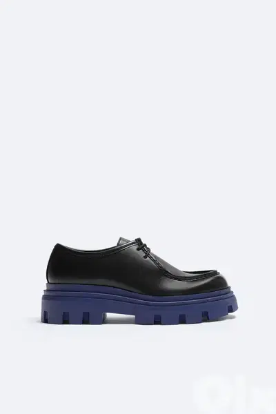 ZARA MOC TOE CHUNKY SHOES 42