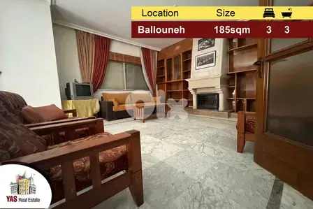 Ballouneh 185m2 | Open View | Well Maintained | Prime Location | EL |