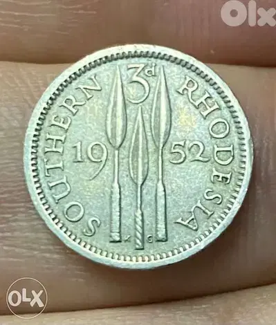 عملة ٣ بنس مستعمرة روديسيا البريطانية التي اصبحت جزء من زيمبابوي