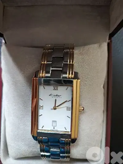KOLBER GENEVE Sapphire  Luxury  Stainless Steel Quartz Watch
