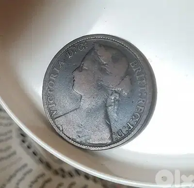 1879 England Q. Victoria one penny bronze coin