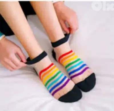 women's transparent silk socks