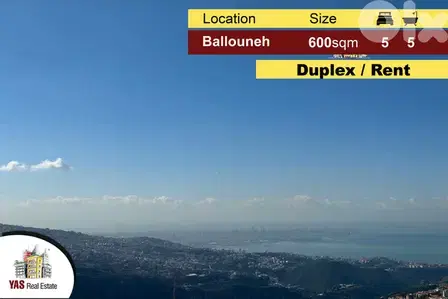 Ballouneh 600m2 | Duplex |Astonishing View | Super Upgraded | MY |