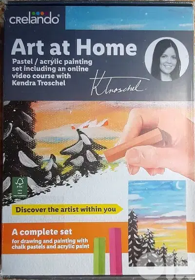 CRELANDO - drawing set of chalk pastels and acrylic paint4$ delivery