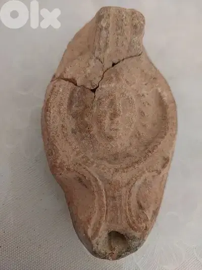 Ancient Greek Oil Lamp partially broken around 2000 years