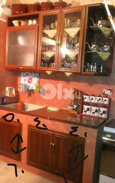 مطبخ المنيوم كامل مع درف