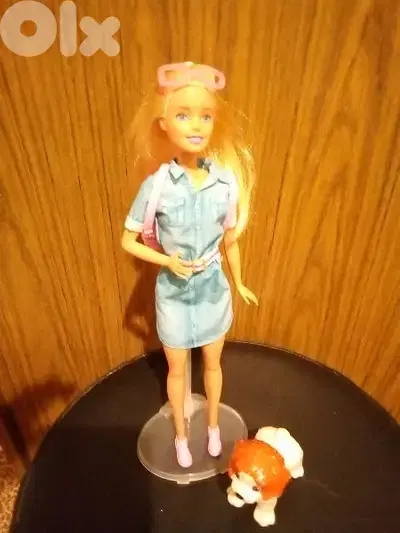 Barbie TRAVEL&PUPPY PLAY FASHIONISTAS great doll+her bag without Puppy