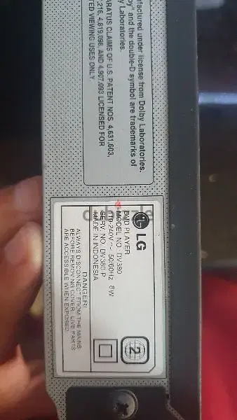 LG DVD player Dv380