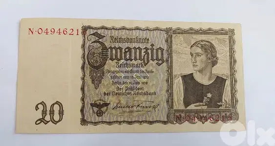 Nazi German Hilter Banknote very fine WW2عملة ورقية الماني نازي