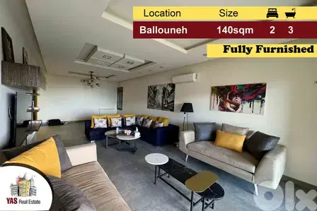 Ballouneh 140m2 | Ultra Upgraded | Panoramic View | Fully Furnished|MY