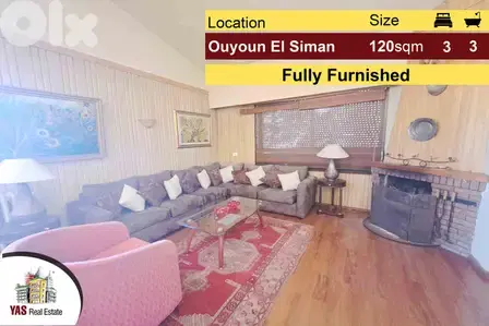 Ouyoun El Siman 120m2 | Duplex | Prime Position | Furnished | Da