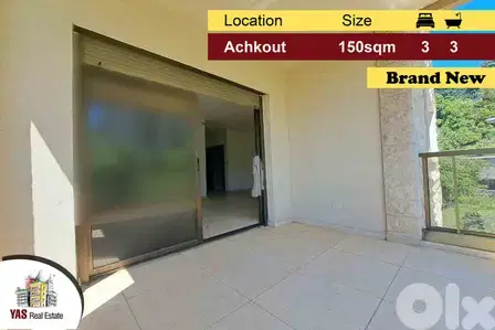 Achkout 150m2 | Mountain View | Brand New | Quiet Area | DA |