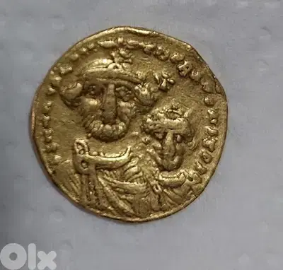 Gold Byzantine Coin Solidius for Emperor Heracalius year 616 AD 4.3 gr