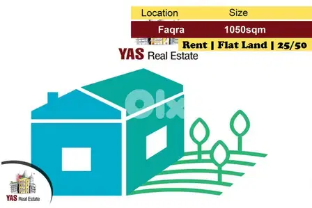 Faqra 1050m2 | Prime Location | Flat | 20/50 | Main Road | AC |