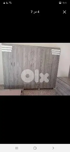 خزانة ست درف 240 سم ملبسة من قلبا لون ابيض