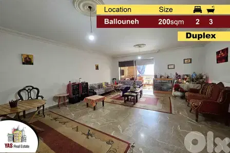 Ballouneh 200m2 | Duplex | Well Maintained | Private Entrance | TO| Ballouneh 200m2 | Duplex | Well Maintained | Private Entrance | TO|