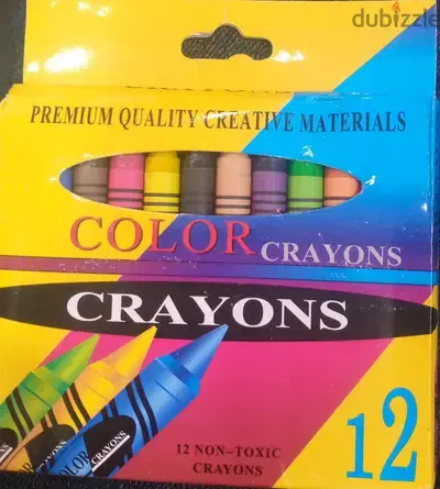 12 NON-TOXIC COLOR CRAYONS