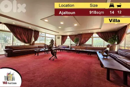 Ajaltoun 918m2 | Villa | Unique Property |  Furnished | View | TO |