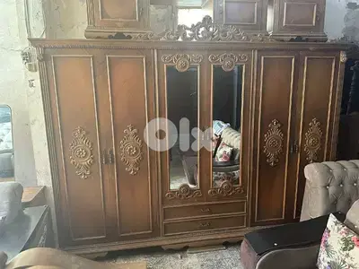 اوضة نوم تختين حفر قديمة خشب زان