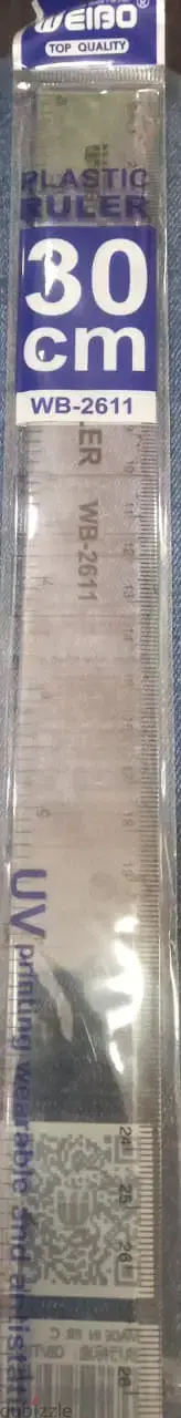 مسطرة بلاستيك 30 سنتم