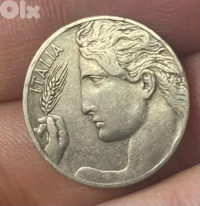 عملة عملات قديمة ٢٠ سنتيم إيطالي سنة ١٩١١