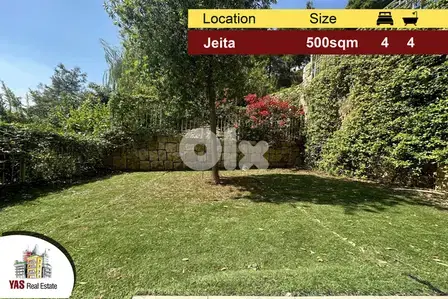 Jeita 500m2 | 320m2 Garden | Villa | Panoramic View | Prime location|M