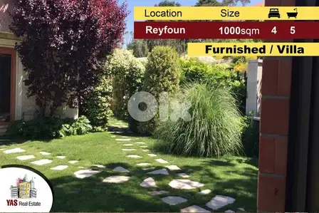 Reyfoun 1000m2 | Luxurious Villa | Furnished | Impressive Property | M
