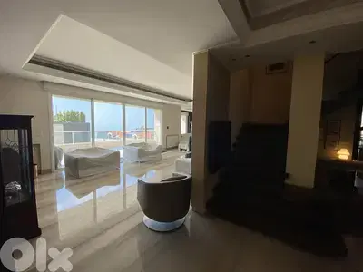 430 SQM Semi Furnished Duplex in Biyada, Metn with Sea View + Terrace