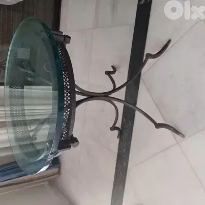 Side Tables fer forgee + Glass